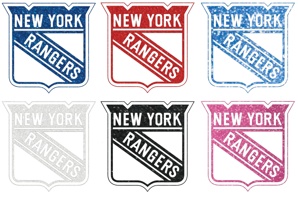 New York Rangers Metallic Sparkle Team Logo Premium DieCut Vinyl Decal PICK COLOR & SIZE