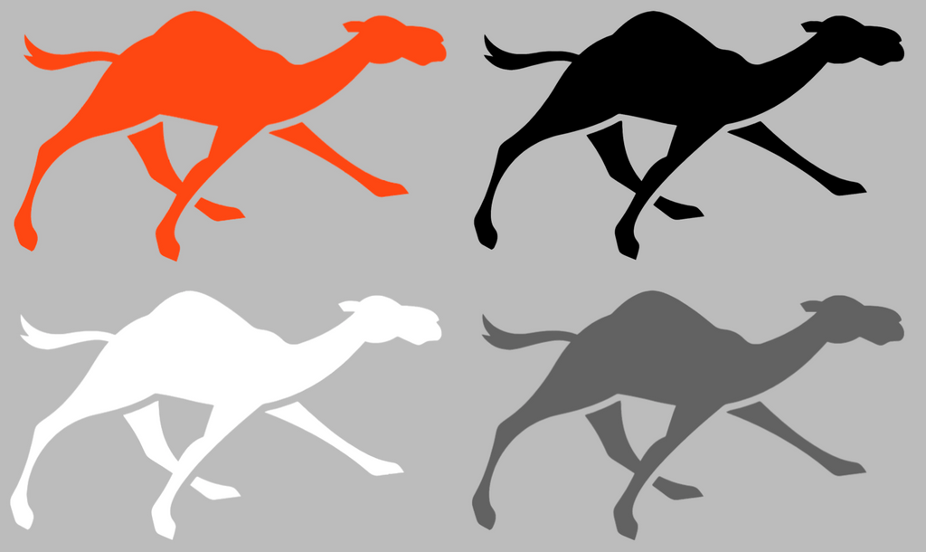 Campbell Fighting Camels Alternate Logo Premium DieCut Vinyl Decal PICK COLOR & SIZE