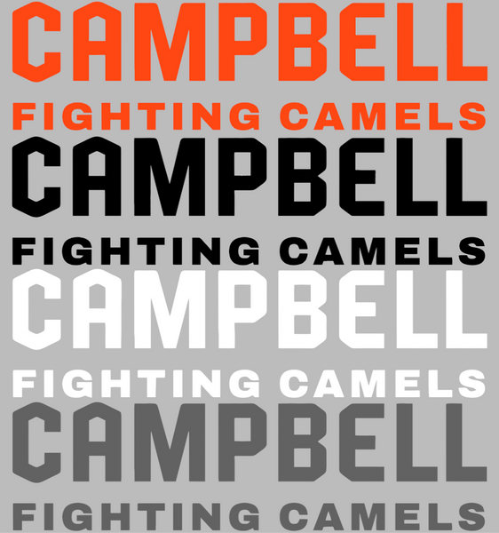 Campbell Fighting Camels Team Name Logo Premium DieCut Vinyl Decal PICK COLOR & SIZE