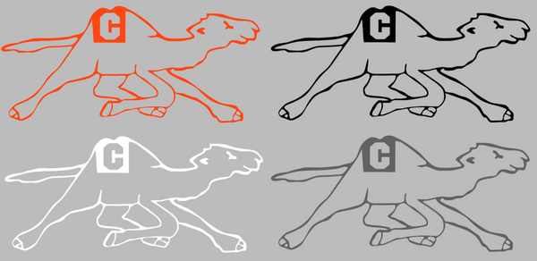 Campbell Fighting Camels Retro Throwback Logo Premium DieCut Vinyl Decal PICK COLOR & SIZE