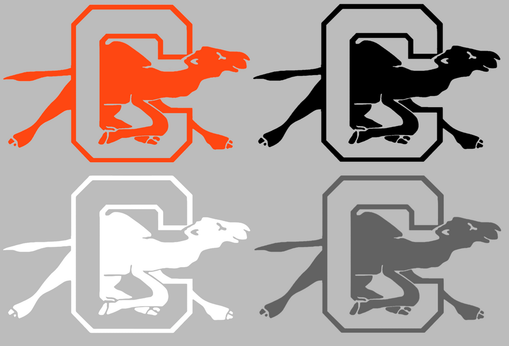 Campbell Fighting Camels Retro Throwback Logo Premium DieCut Vinyl Decal PICK COLOR & SIZE