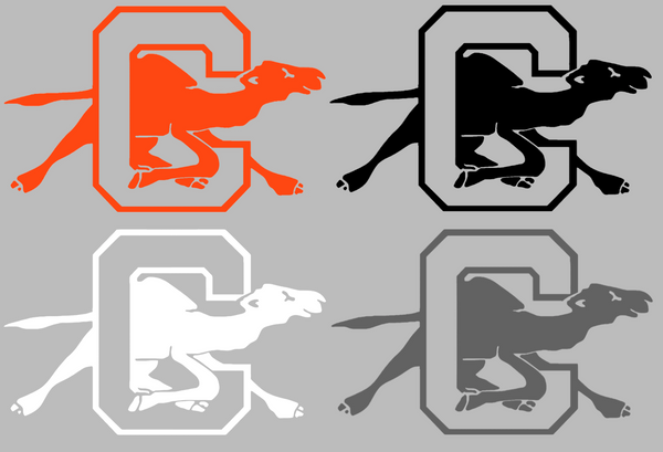 Campbell Fighting Camels Retro Throwback Logo Premium DieCut Vinyl Decal PICK COLOR & SIZE