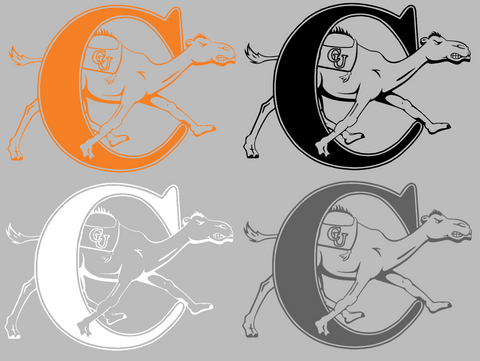 Campbell Fighting Camels Retro Throwback Logo Premium DieCut Vinyl Decal PICK COLOR & SIZE