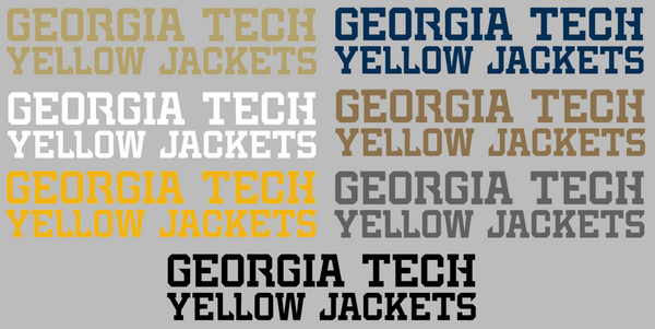 Georgia Tech Yellow Jackets Team Name Logo Premium DieCut Vinyl Decal PICK COLOR & SIZE
