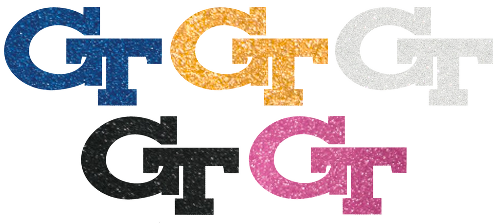 Georgia Tech Yellow Jackets Metallic Sparkle Team Logo Premium DieCut Vinyl Decal PICK COLOR & SIZE