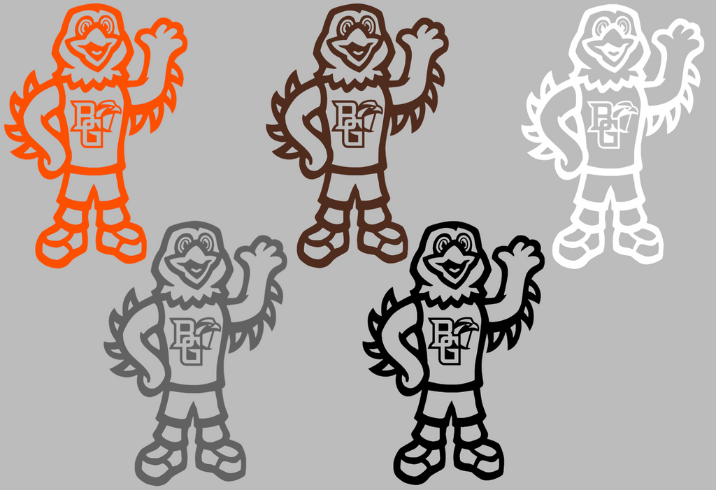 Bowling Green Falcons Freddie Mascot Logo Premium DieCut Vinyl Decal PICK COLOR & SIZE