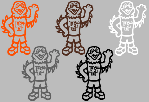 Bowling Green Falcons Freddie Mascot Logo Premium DieCut Vinyl Decal PICK COLOR & SIZE