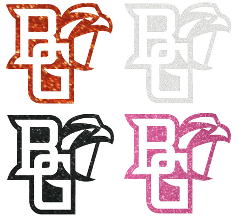Bowling Green Falcons Metallic Sparkle Team Logo Premium DieCut Vinyl Decal PICK COLOR & SIZE