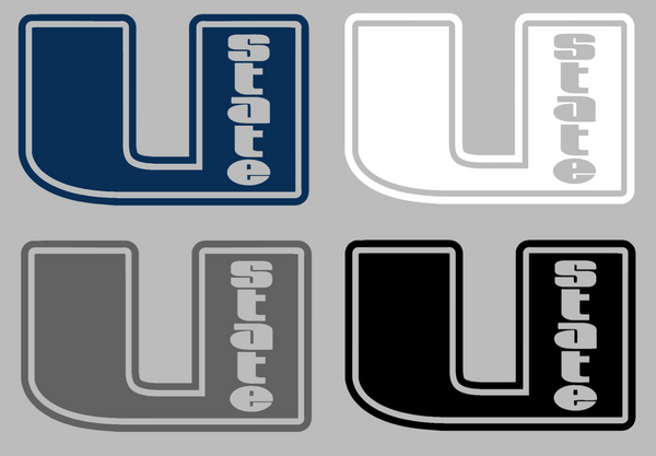 Utah State Aggies Retro Throwback Logo Premium DieCut Vinyl Decal PICK COLOR & SIZE