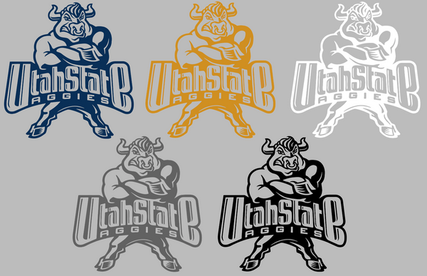 Utah State Aggies Retro Throwback Logo Premium DieCut Vinyl Decal PICK COLOR & SIZE