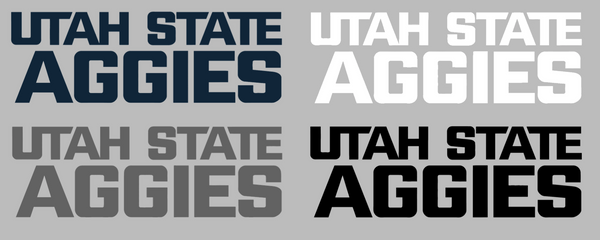 Utah State Aggies Team Name Logo Premium DieCut Vinyl Decal PICK COLOR & SIZE