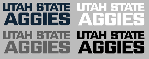 Utah State Aggies Team Name Logo Premium DieCut Vinyl Decal PICK COLOR & SIZE