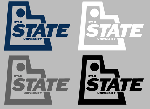 Utah State Aggies Retro Throwback Logo Premium DieCut Vinyl Decal PICK COLOR & SIZE