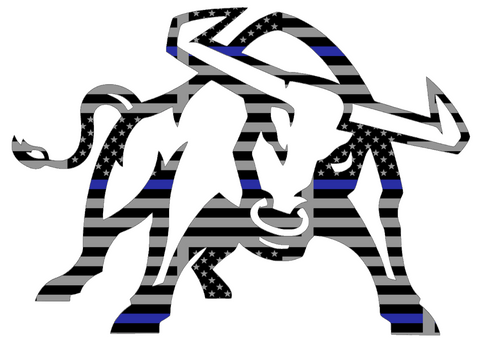 Utah State Aggies Alternate Logo Thin Blue Line American Flag Premium DieCut Vinyl Decal PICK SIZE