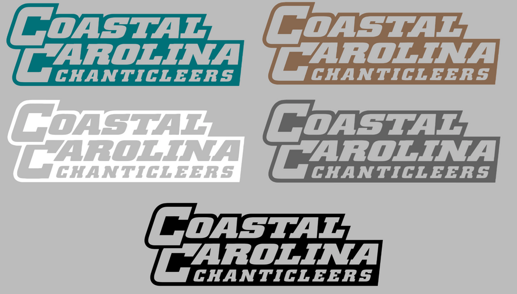 Coastal Carolina Chanticleers Team Name Logo Premium DieCut Vinyl Decal PICK COLOR & SIZE