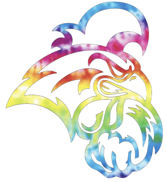 Coastal Carolina Chanticleers Team Logo Crucial Catch Cancer Tie Dye Vinyl Decal PICK SIZE