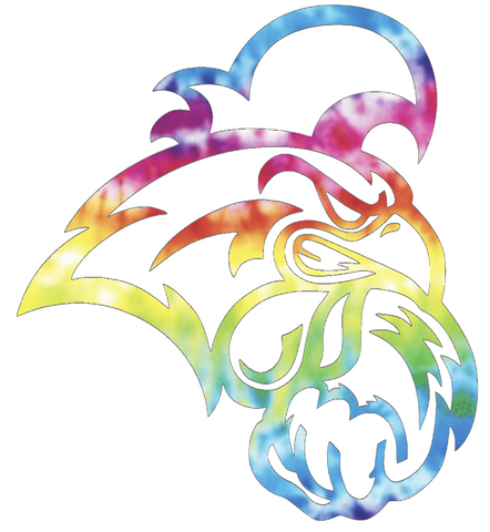 Coastal Carolina Chanticleers Team Logo Crucial Catch Cancer Tie Dye Vinyl Decal PICK SIZE