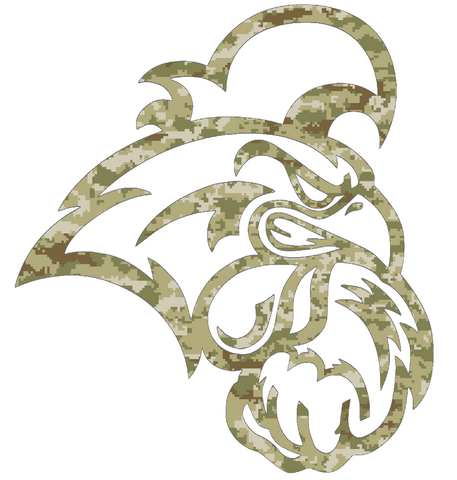 Coastal Carolina Chanticleers Team Logo Salute to Service Camouflage Camo Vinyl Decal PICK SIZE