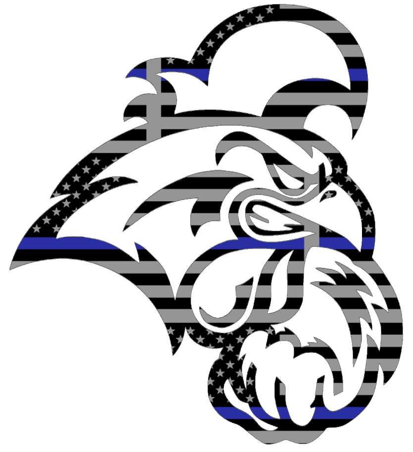 Coastal Carolina Chanticleers Team Logo Thin Blue Line American Flag Premium DieCut Vinyl Decal PICK SIZE
