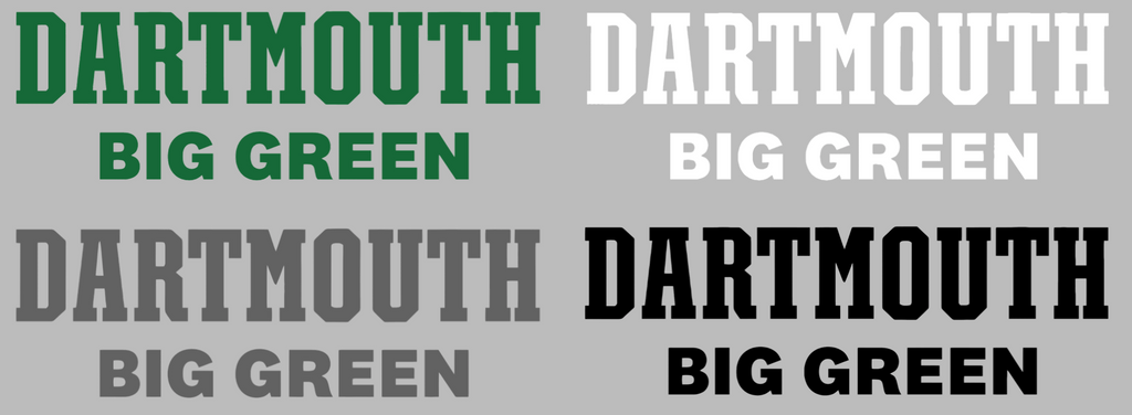 Dartmouth Big Green Team Name Logo Premium DieCut Vinyl Decal PICK COLOR & SIZE