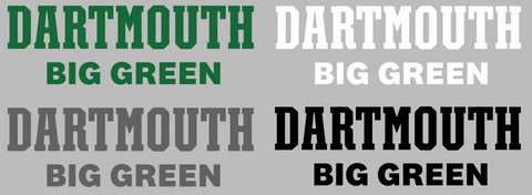 Dartmouth Big Green Team Name Logo Premium DieCut Vinyl Decal PICK COLOR & SIZE