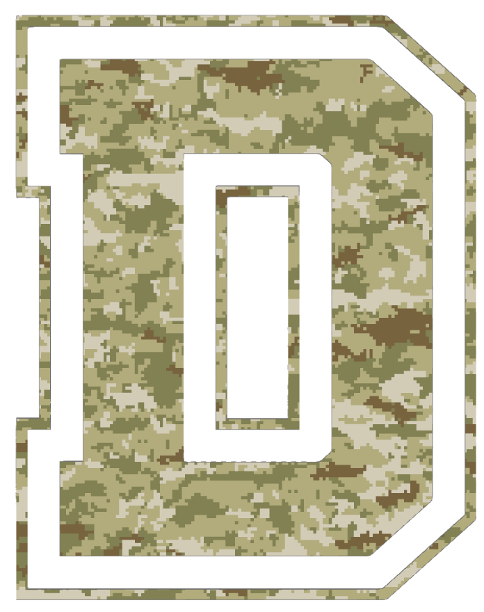 Dartmouth Big Green Team Logo Salute to Service Camouflage Camo Vinyl Decal PICK SIZE