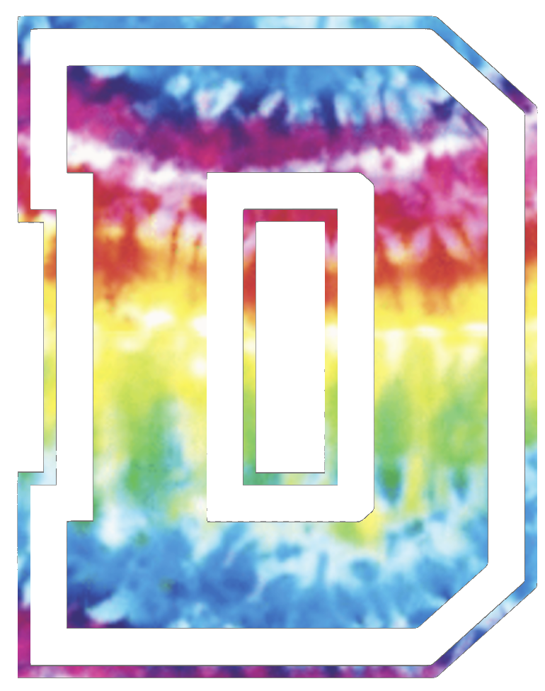 Dartmouth Big Green Team Logo Crucial Catch Cancer Tie Dye Vinyl Decal PICK SIZE