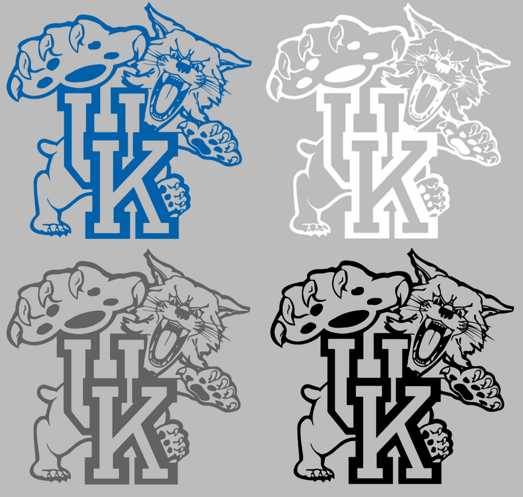 Kentucky Wildcats Retro Throwback Logo Premium DieCut Vinyl Decal PICK COLOR & SIZE