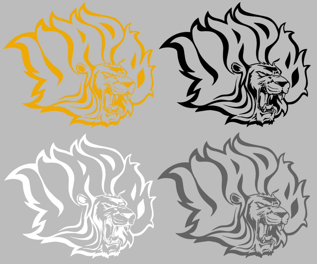 Arkansas Pine Bluff Golden Lions Team Logo Premium DieCut Vinyl Decal PICK COLOR & SIZE