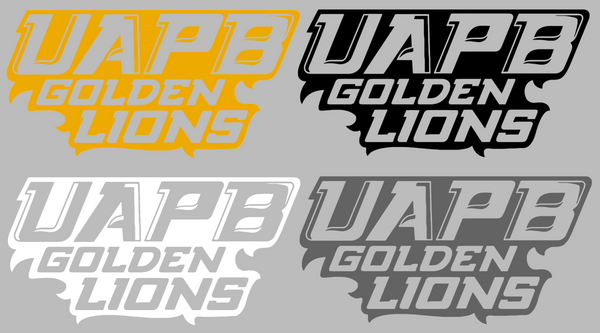 Arkansas Pine Bluff Golden Lions Team Name Logo Premium DieCut Vinyl Decal PICK COLOR & SIZE