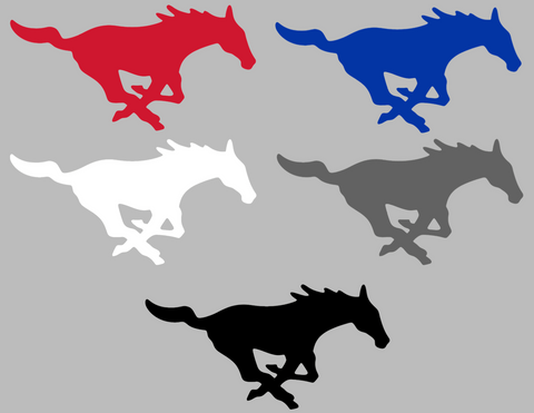 SMU Mustangs Team Logo Premium DieCut Vinyl Decal PICK COLOR & SIZE