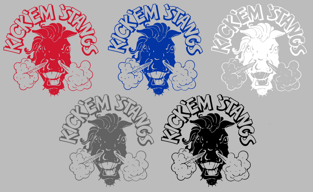 SMU Mustangs Retro Throwback Logo Premium DieCut Vinyl Decal PICK COLOR & SIZE