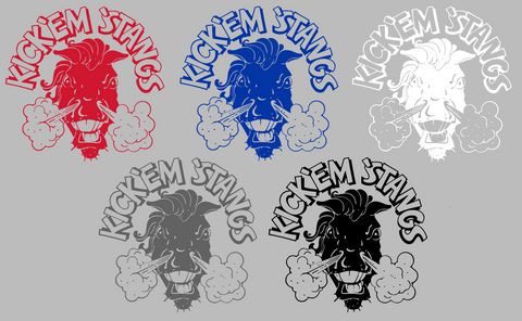 SMU Mustangs Retro Throwback Logo Premium DieCut Vinyl Decal PICK COLOR & SIZE