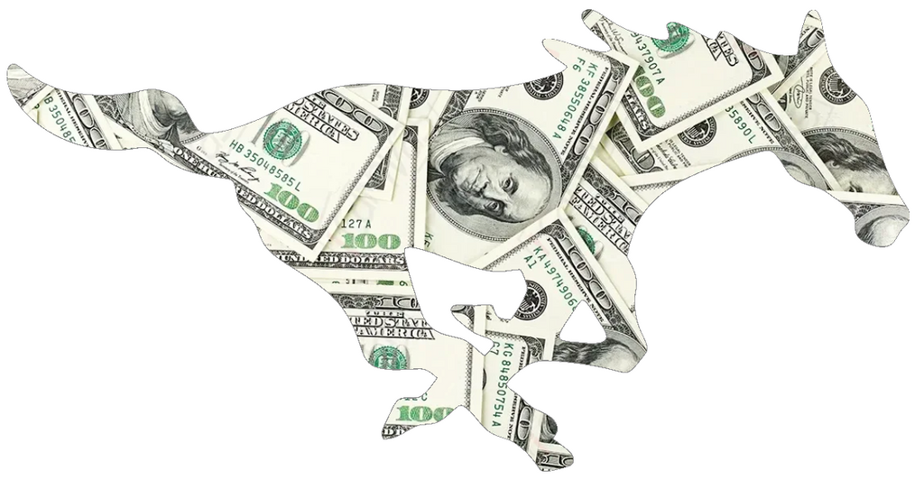 SMU Mustangs Team Logo Money Print Premium DieCut Vinyl Decal PICK SIZE