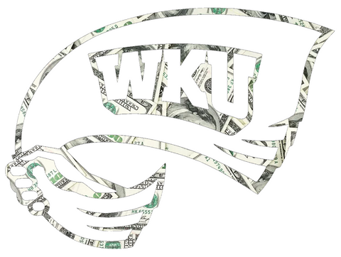 Western Kentucky Hilltoppers Team Logo Money Print Premium DieCut Vinyl Decal PICK SIZE