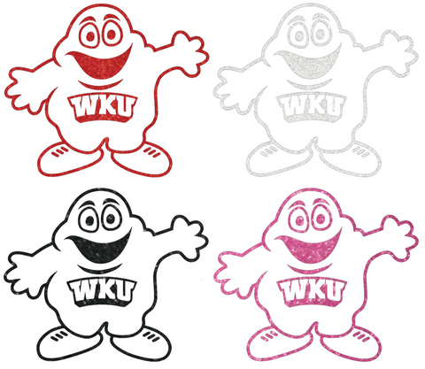 Western Kentucky Hilltoppers Metallic Sparkle Mascot Logo Premium DieCut Vinyl Decal PICK COLOR & SIZE