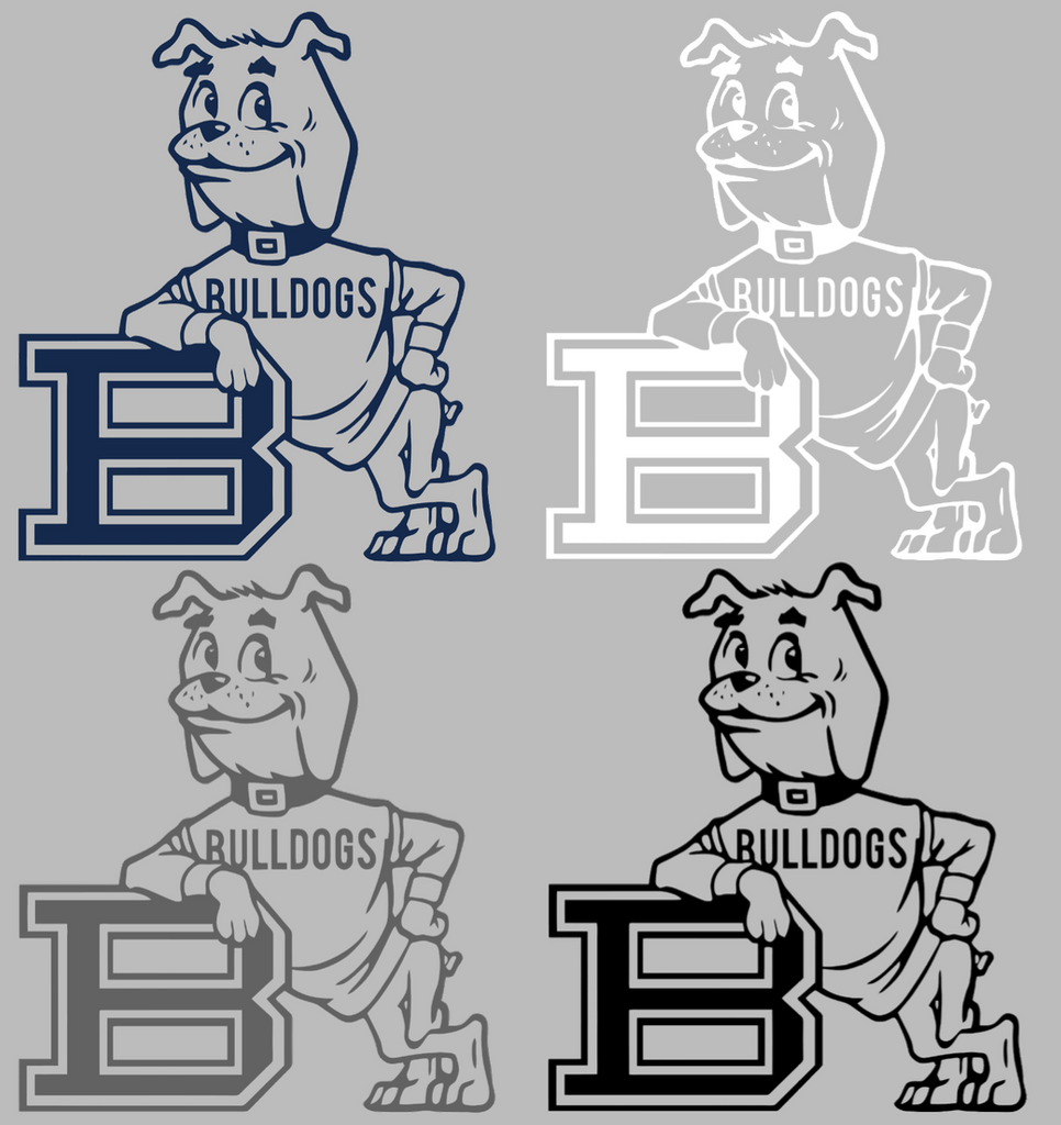Butler Bulldogs Retro Throwback Logo Premium DieCut Vinyl Decal PICK COLOR & SIZE
