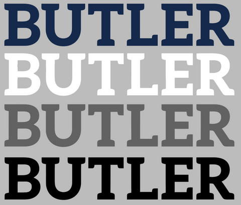 Butler Bulldogs Team Name Logo Premium DieCut Vinyl Decal PICK COLOR & SIZE