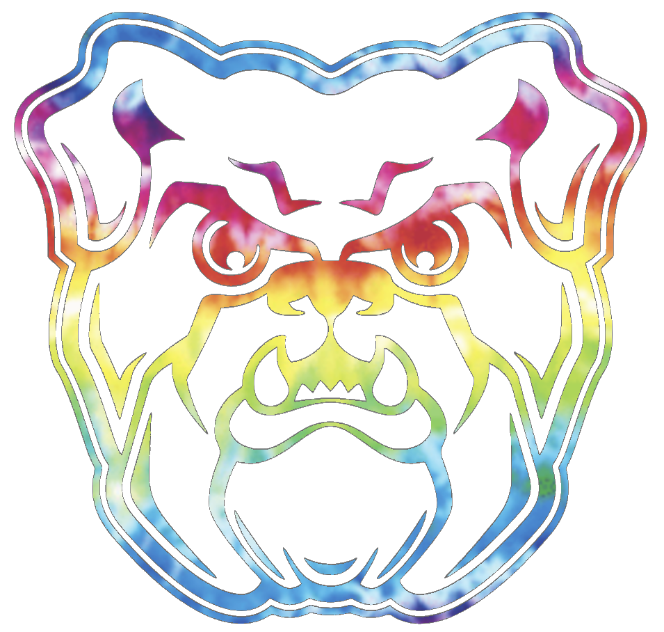 Butler Bulldogs Team Logo Crucial Catch Cancer Tie Dye Vinyl Decal PICK SIZE