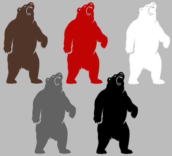 Brown Bears Mascot Logo Premium DieCut Vinyl Decal PICK COLOR & SIZE