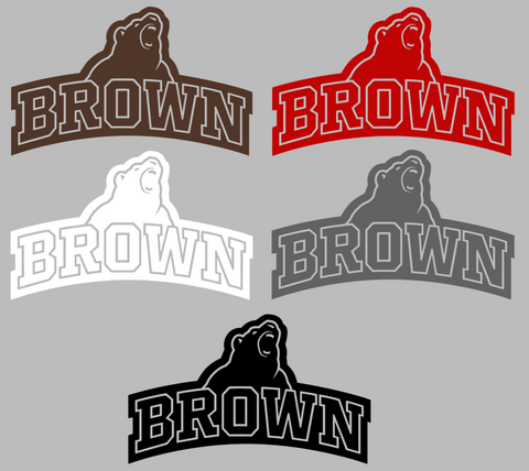 Brown Bears Alternate Logo Premium DieCut Vinyl Decal PICK COLOR & SIZE