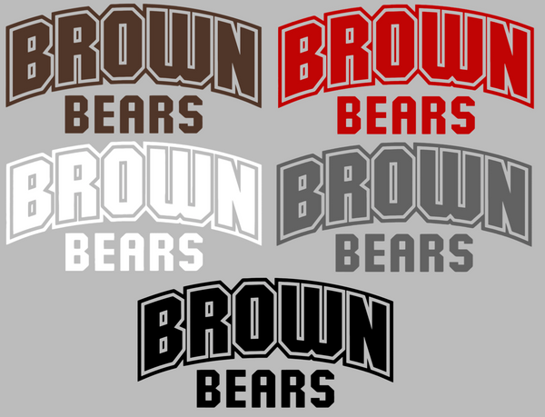 Brown Bears Retro Throwback Logo Premium DieCut Vinyl Decal PICK COLOR & SIZE