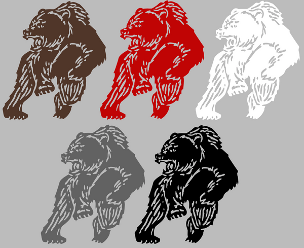 Brown Bears Retro Throwback Logo Premium DieCut Vinyl Decal PICK COLOR & SIZE