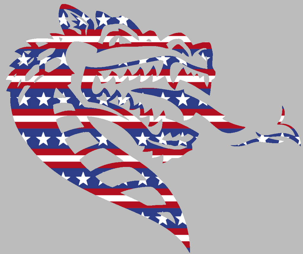 UAB Blazers Team Logo Stars & Stripes USA American Flag Vinyl Decal PICK SIZE