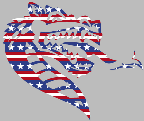 UAB Blazers Team Logo Stars & Stripes USA American Flag Vinyl Decal PICK SIZE
