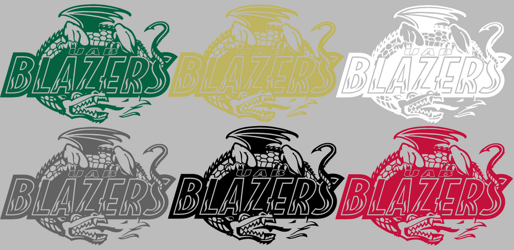 UAB Blazers Retro Throwback Logo Premium DieCut Vinyl Decal PICK COLOR & SIZE