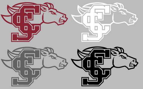 Santa Clara Broncos Retro Throwback Logo Premium DieCut Vinyl Decal PICK COLOR & SIZE