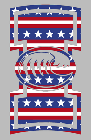 Texas A&M CC Islanders Team Logo Stars & Stripes USA American Flag Vinyl Decal PICK SIZE