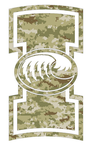 Texas A&M CC Islanders Team Logo Salute to Service Camouflage Camo Vinyl Decal PICK SIZE