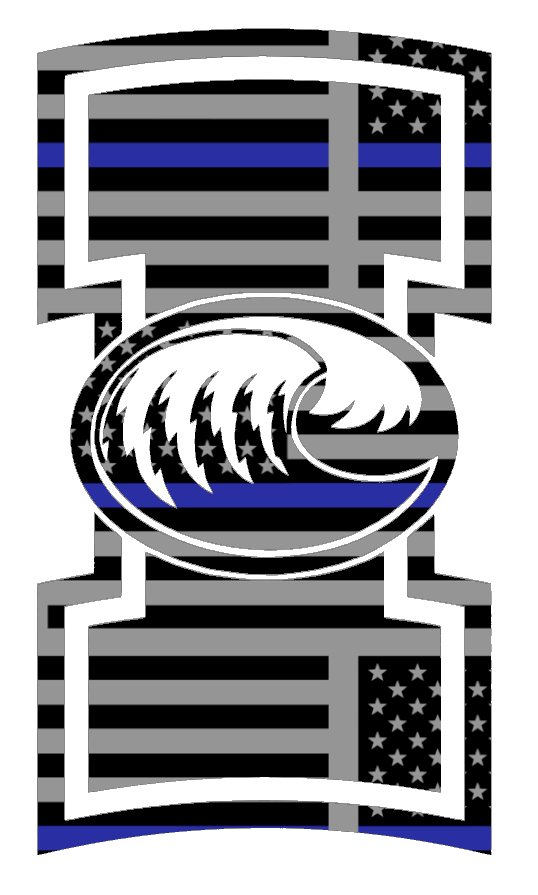 Texas A&M CC Islanders Team Logo Thin Blue Line American Flag Premium DieCut Vinyl Decal PICK SIZE